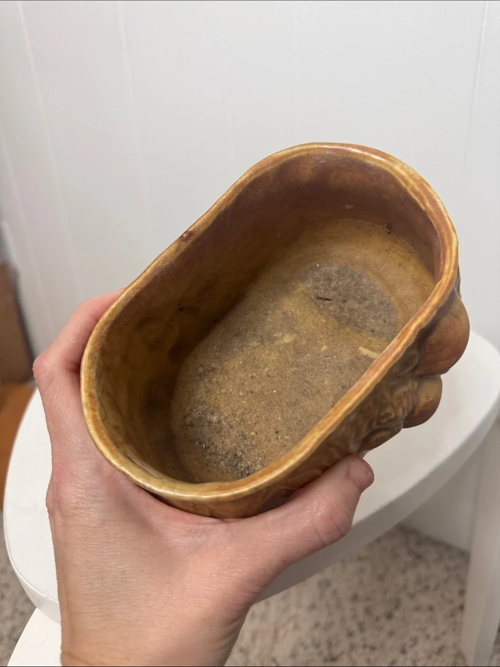 Vintage ceramic mushroom planter